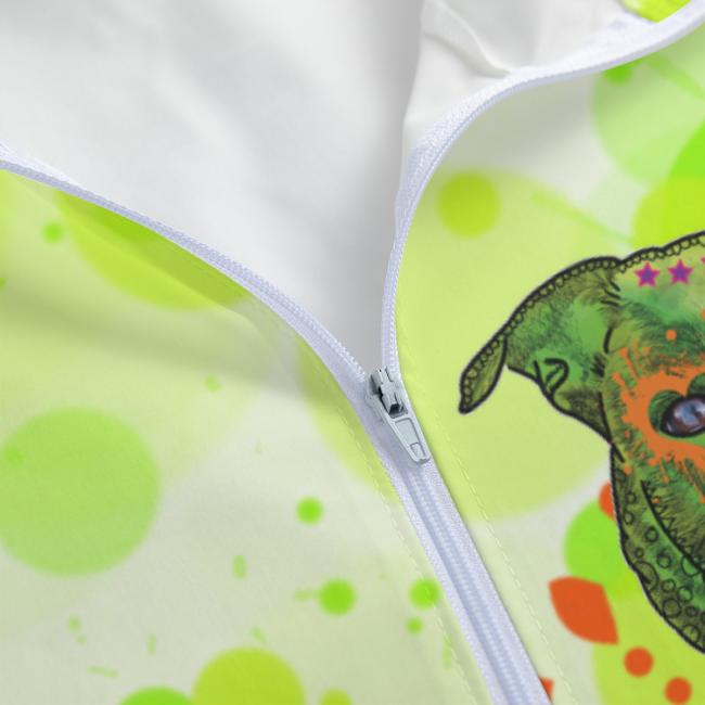 Preview: Leichte Regenjacke  Lani - Popart Hundemotiv, 100 % Polyester, Unisex, Mix, Mischling, Englische Bulldogge, Bully